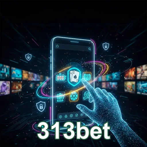 Imagem de app da 313bet com apostas esportivas, promovendo o site 313bet para usuários brasileiros